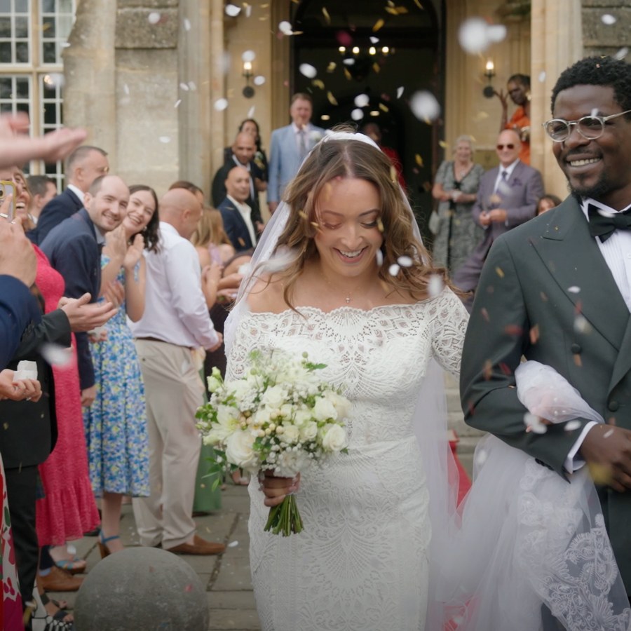 Confetti exit - natural wedding videography by Steer Media